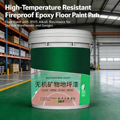 Quality High-Temperature Resistant Fireproof Epoxy Floor Paint with PH5 Alkali Resistance for Durable Warehouses and Garages factory