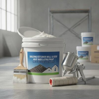 Bom preço Pintura isolante térmica para paredes externas ou telhados de edifícios, incluindo ferramentas de construção, spray de rolo de escova e prazo de validade 2 anos fechado, adequado para longo prazo on-line