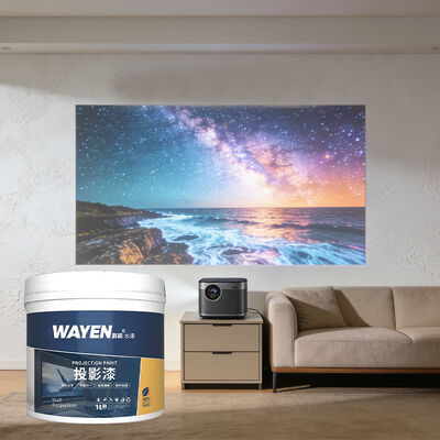 Guter Preis Acrylwasserbasierte Projektionsfarbe Umweltschonend Hochdefinitionsbildschirmprojektionswandfarbe für den Innenraum Online